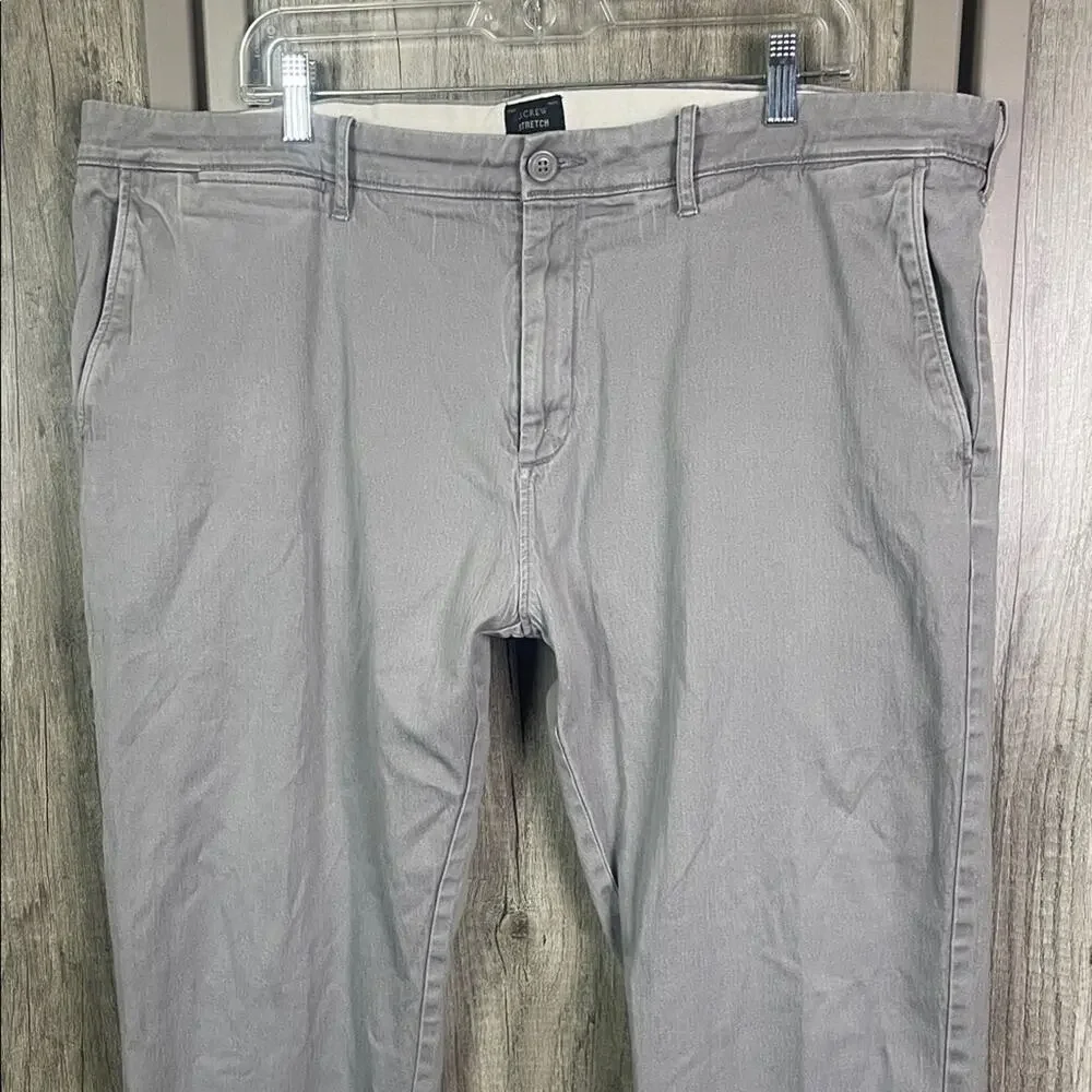 J.Crew 484 Slim-fit stretch gray chino pants men's 42X34